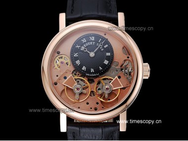 automático hombre de Asia grado replica breguet classique duo tourbillon relojes bg-1028