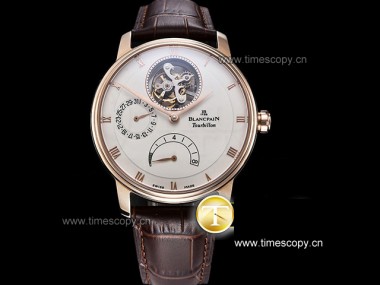 Swiss Grade Replica JB Factory Blancpain Villeret Tourbillon 8 Jours Edition with Real Power Reserve Man Watches BLA-2036