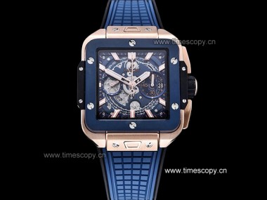 Grado suizo Replica Hublot Square Bang Unico 42mm Automático Relojes para hombre HB-2303