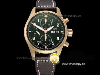 Swiss Grade Replica IWC Pilot Chrono Spitfire Bronze IW387902 Automatic Man Watches IW-2199