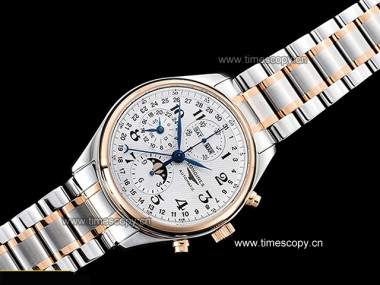 Grado suizo réplica Longines Master complicaciones automática cronógrafo hombre relojes LG-2028