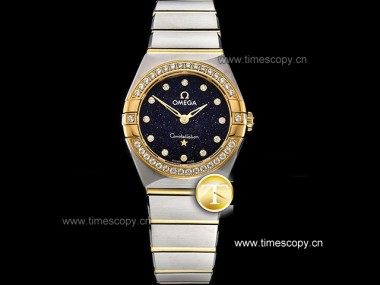Grado suizo réplica GF fábrica Omega Constellation 25mm Swiss Quartz Ladies Relojes OME-2441