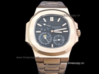 Asia Grade Replica Patek Philippe Nautilus Date Moonphase Power Reserve Hand Wound Man Watches PP-1311