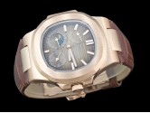 Asia Grade Replica Patek Philippe Nautilus Date Moonphase Power Reserve Hand Wound Man Watches PP-1315