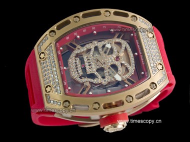 Suiza grado réplica relojes de hombre automático de richard mille rm 052 cráneo ric-2114