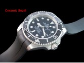 Asia Grade Replica Rolex Submariner Ceramic Bezel with Black Dial Rubber Strap Automatic Man Watches ROL-1300