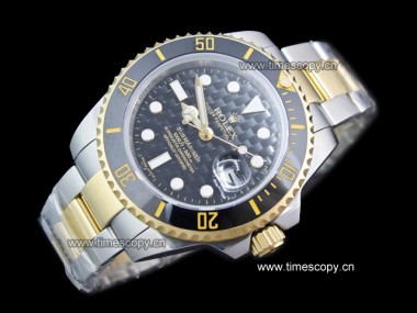 Asia Grade Replica Rolex Submariner Ceramic Bezel Carbon Dial Automatic Man Watches ROL-1574
