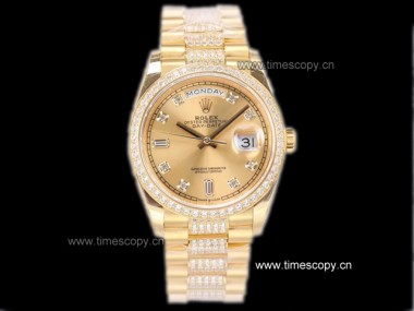 Réplica de grado suizo Rolex Día-Fecha 36mm Diamante 3255 Relojes automáticos ROL-2799
