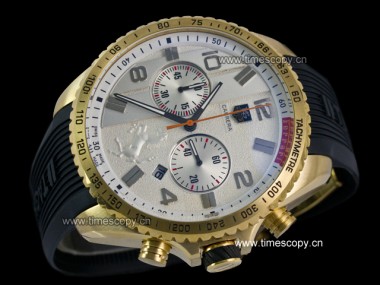 Asia Grade Replica Tag Heuer Ferrari Yellow Gold Quartz Chronograph Man Watches TAG-1362