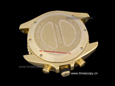 Asia Grade Replica Tag Heuer Ferrari Yellow Gold Quartz Chronograph Man Watches TAG-1362
