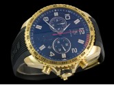 Asia Grade Replica Tag Heuer Ferrari Yellow Gold Quartz Chronograph Man Watches TAG-1363