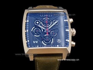 Asia Grade Replica Tag Heuer Monaco V4 Phantom WAW2040.FC6288 Quartz Chronograph Man Watches TAG-1417